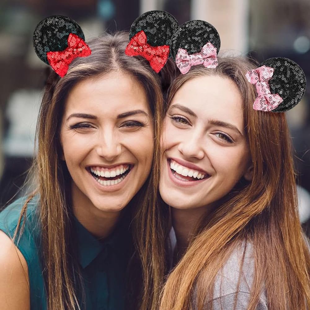 Minnie Mouse Ear Hair Clips